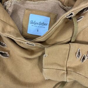 Chelsea DeBoer Lily Lottie Distressed Pullover Hoodie‎ Women's Small Goth Y2K
